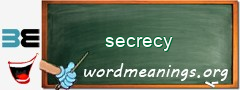 WordMeaning blackboard for secrecy
